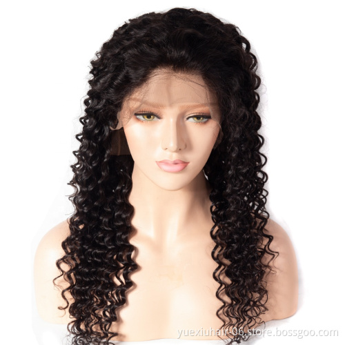 10A Grade Bresilienne Human Hair Wigs Deep Wave Wig Natural Color Natrual Hair Line 100% Human Hair